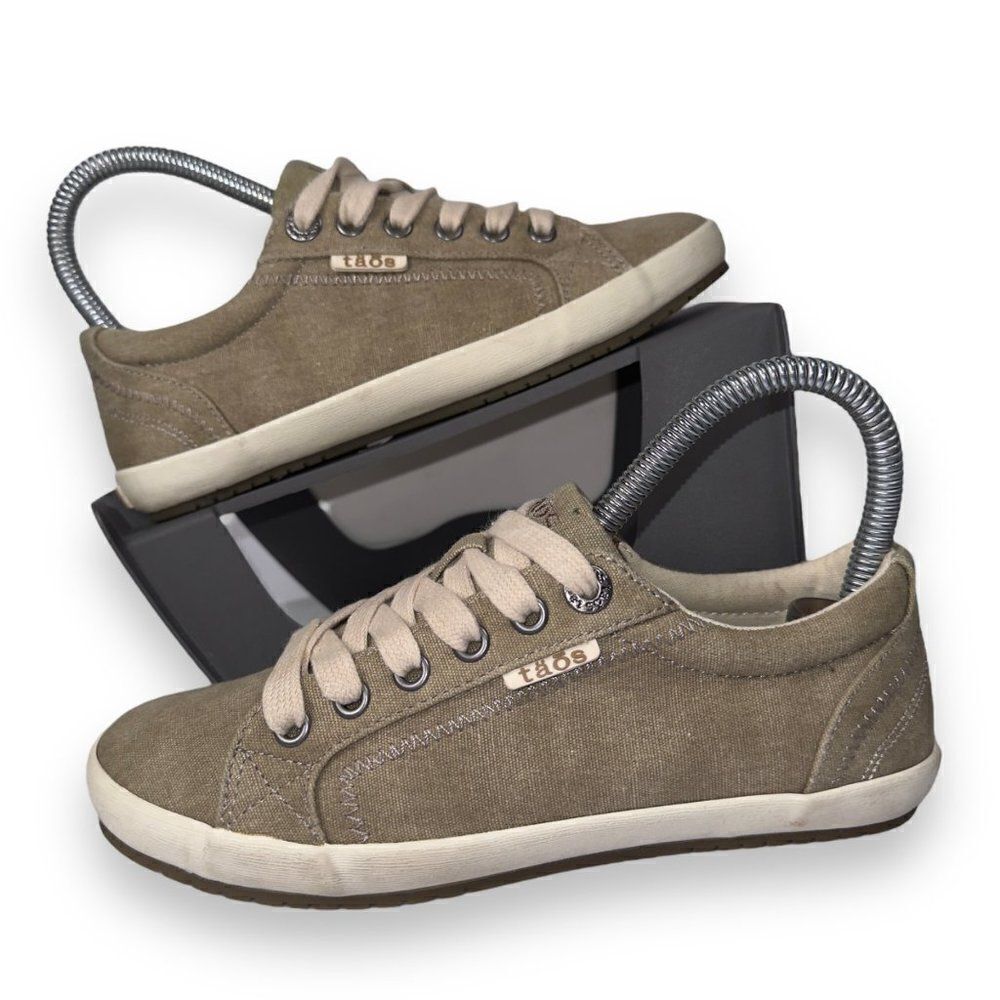 Taos Footwear Star Canvas Casual Sneakers STA-12844 Khaki Women's 5